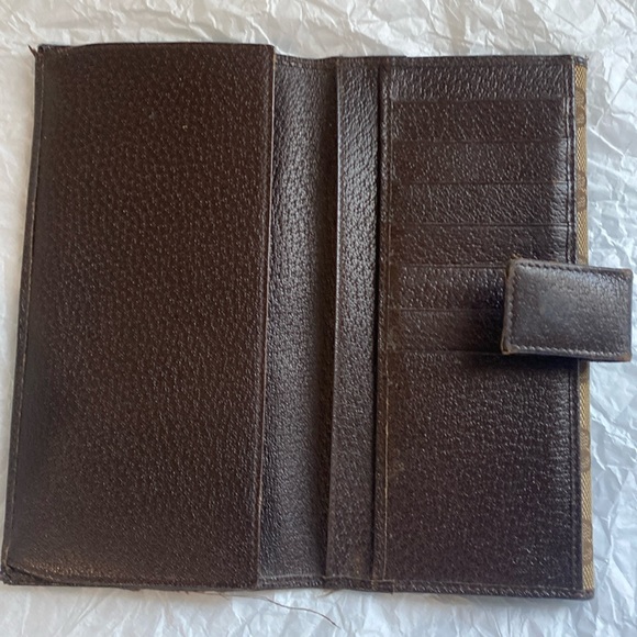 Gucci wallet with canvas/leather monogram tan and brown wallet sold as is - Picture 7 of 16